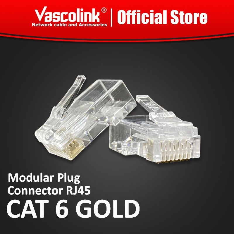 VASCOLINK GOLD CONNECTOR RJ 45 CAT 6 (ISI 50)